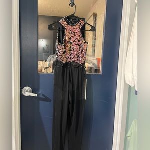 Revolution black multi color dance costume